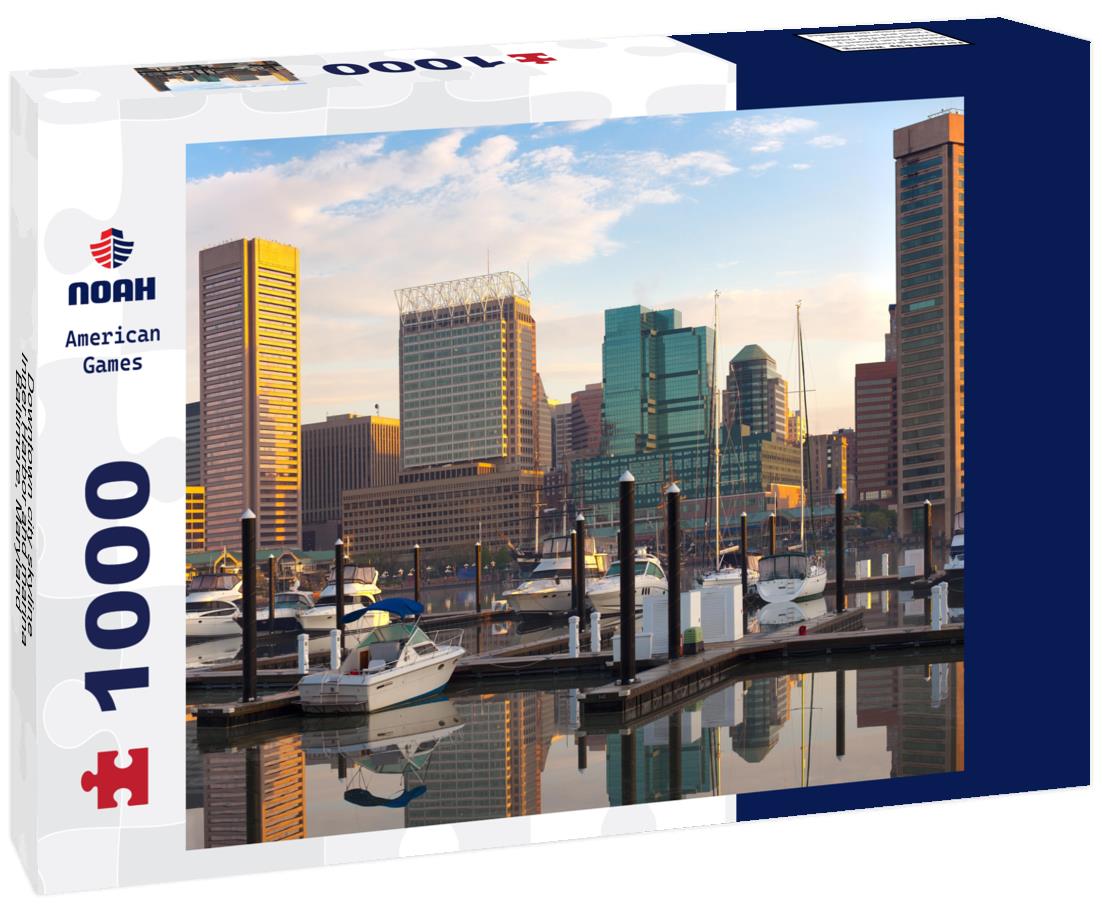 Noah Jigsaw Puzzle Downtown city skyline, Inner Harbor and marina, Baltimore, Maryland, USA 1000 pieces