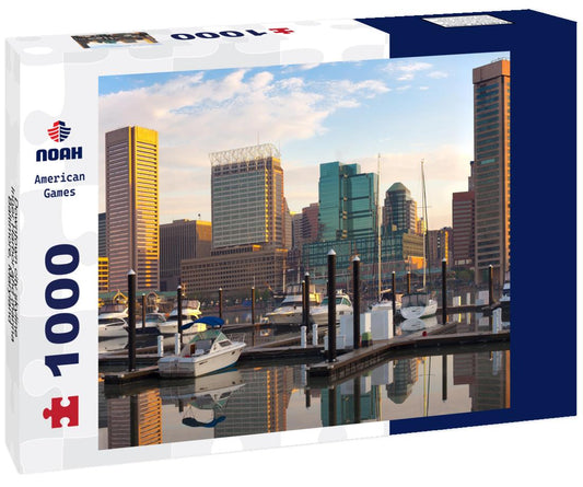 Noah Jigsaw Puzzle Downtown city skyline, Inner Harbor and marina, Baltimore, Maryland, USA 1000 pieces