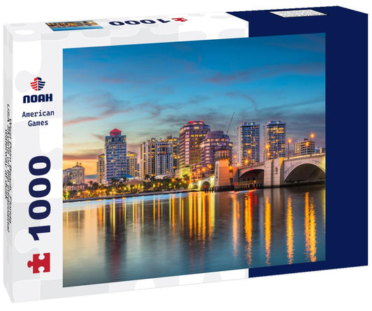 Noah Jigsaw Puzzle West Palm Beach, Florida, USA Skyline on the intracoastal waterway at dusk 1000 pieces