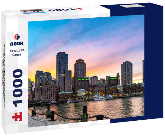 Noah Jigsaw Puzzle Boston Downtown skylines building cityscape sunset at Boston city, MA, USA 1000 pieces