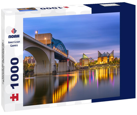 Noah Jigsaw Puzzle Chattanooga, Tennessee, USA downtown skyline on the Tennessee River at dusk 1000 pieces