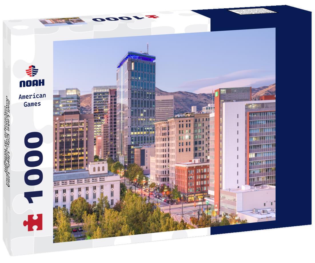 Noah Jigsaw Puzzle Salt Lake City, Utah, USA downtown financial district cityscape at twilight 1000 pieces