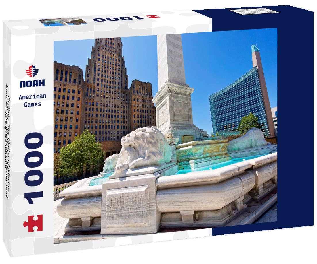 Noah Jigsaw Puzzle Buffalo City Hall and Marble Lion Of The McKinley Monument in city downtown 1000 pieces