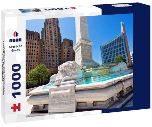 Noah Jigsaw Puzzle Buffalo City Hall and Marble Lion Of The McKinley Monument in city downtown 1000 pieces