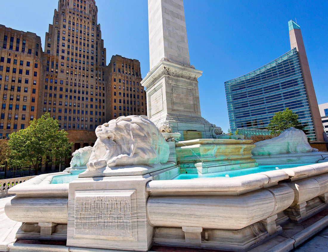 Noah Jigsaw Puzzle Buffalo City Hall and Marble Lion Of The McKinley Monument in city downtown 1000 pieces