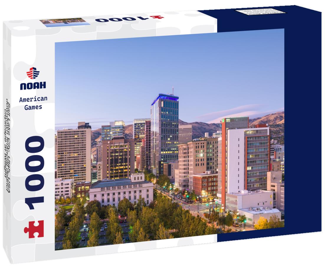 Noah Jigsaw Puzzle Salt Lake City, Utah, USA downtown financial district cityscape at twilight 1000 pieces