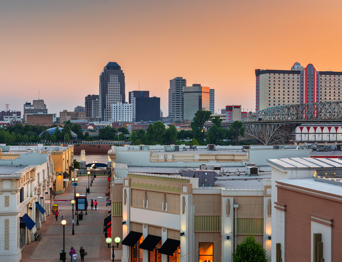Noah Jigsaw Puzzle Shreveport, Louisiana, USA downtown city skyline and shopping areas at dusk 1000 pieces