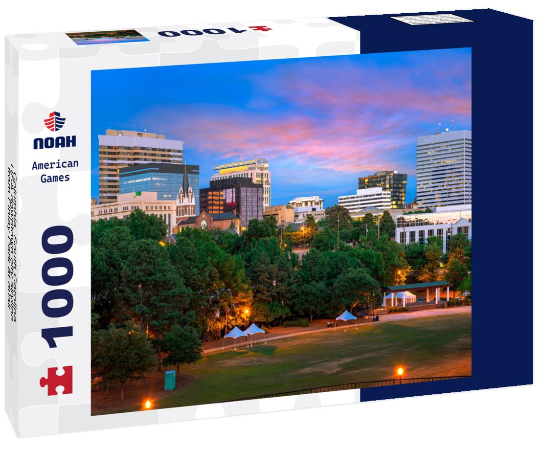 Noah Jigsaw Puzzle Columbia, South Carolina, USA downtown city skyline from Finlay Park at dusk 1000 pieces