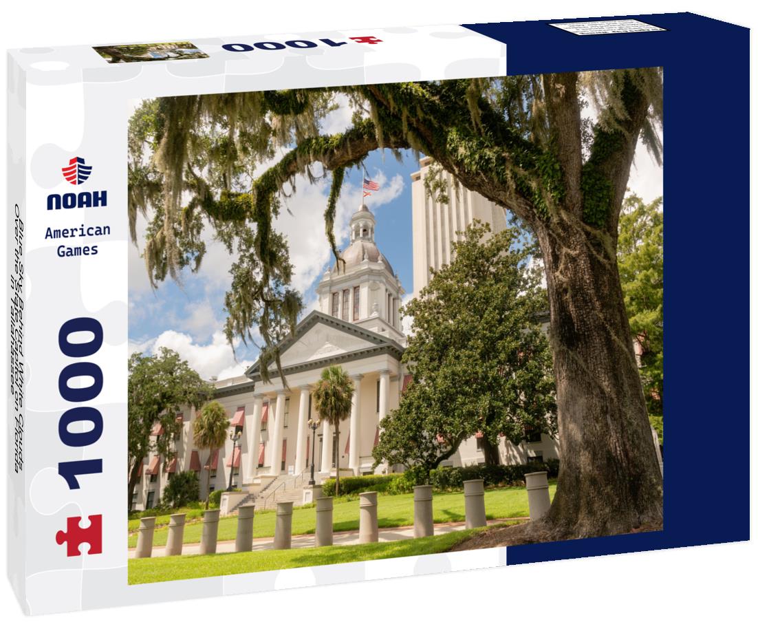 Noah Jigsaw Puzzle Blue Sky Behind White Clouds Over the State Capitol on Florida in Tallahassee 1000 pieces