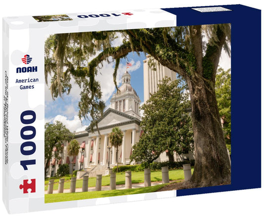 Noah Jigsaw Puzzle Blue Sky Behind White Clouds Over the State Capitol on Florida in Tallahassee 1000 pieces
