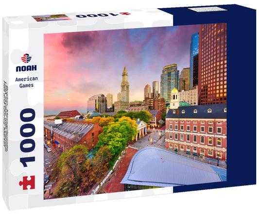 Noah Jigsaw Puzzle Boston, Massachusetts, USA skyline with Faneuil Hall and Quincy Market at dusk 1000 pieces