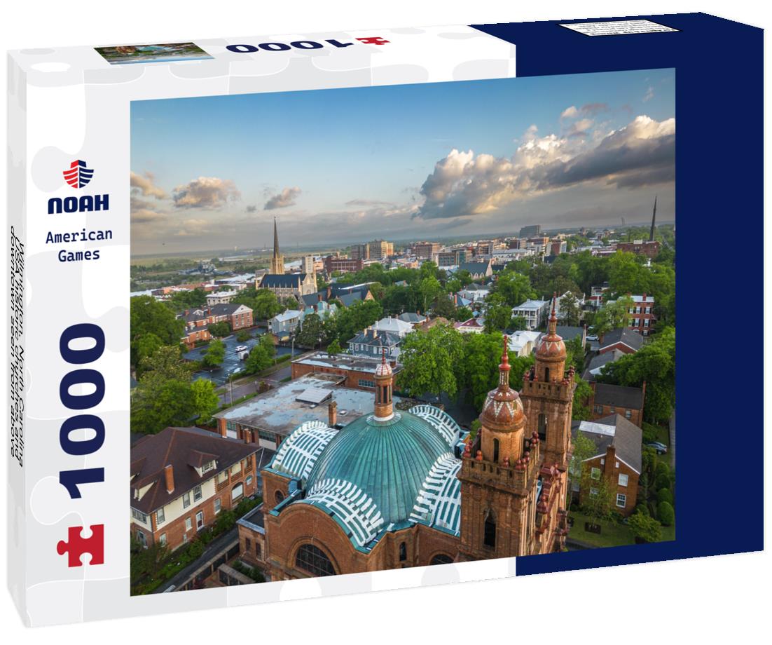 Noah Jigsaw Puzzle Wilmington, North Carolina, USA historic churches and downtown seen from above 1000 pieces