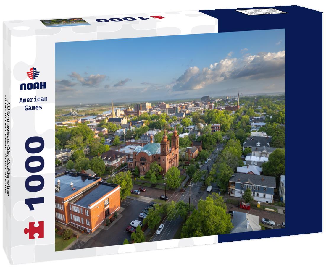 Noah Jigsaw Puzzle Wilmington, North Carolina, USA historic churches and downtown seen from above 1000 pieces