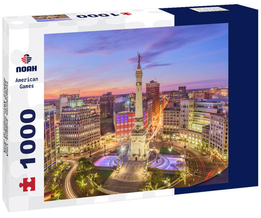 Noah Jigsaw Puzzle Indianapolis, Indiana, USA skyline over Soliders' and Sailors' Monument at dusk 1000 pieces