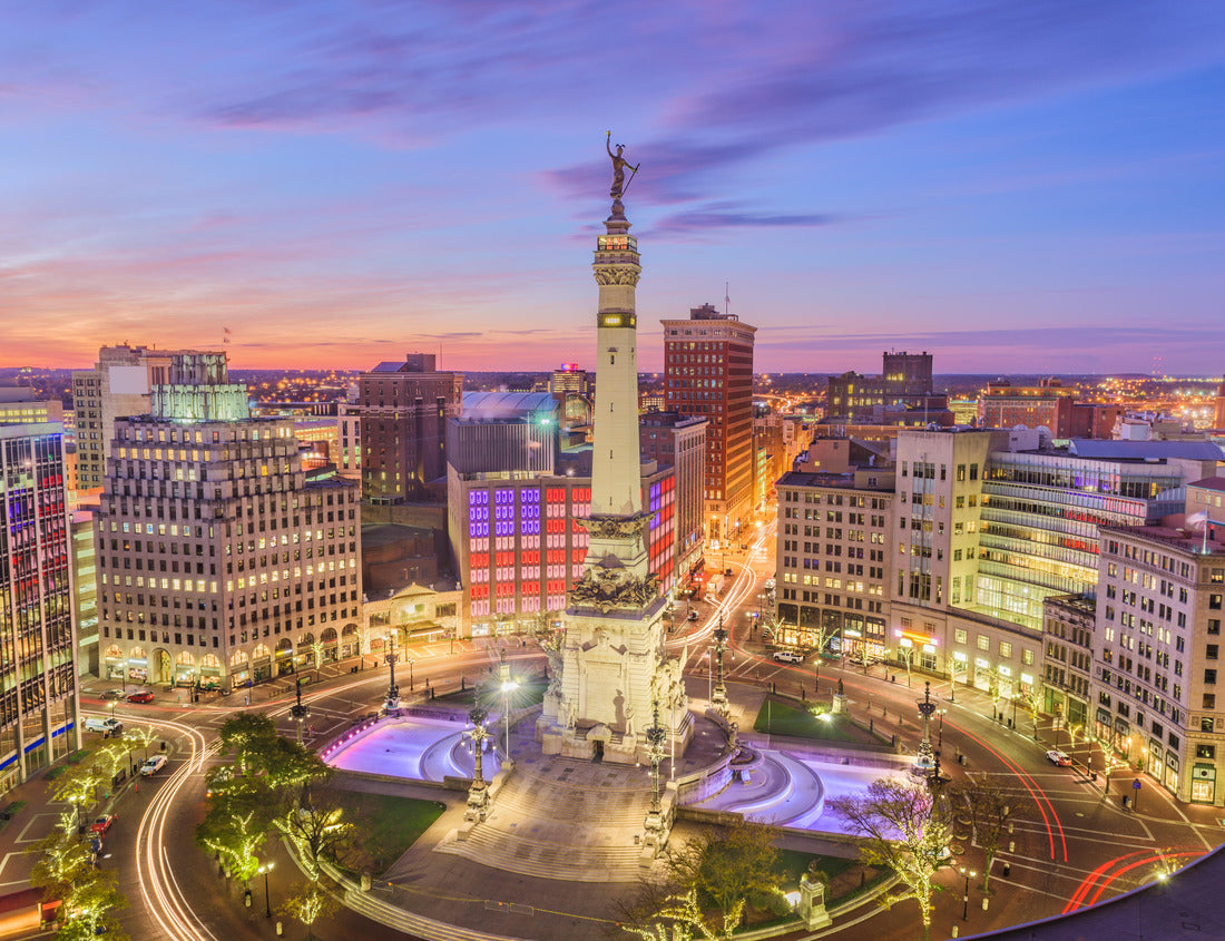 Noah Jigsaw Puzzle Indianapolis, Indiana, USA skyline over Soliders' and Sailors' Monument at dusk 1000 pieces