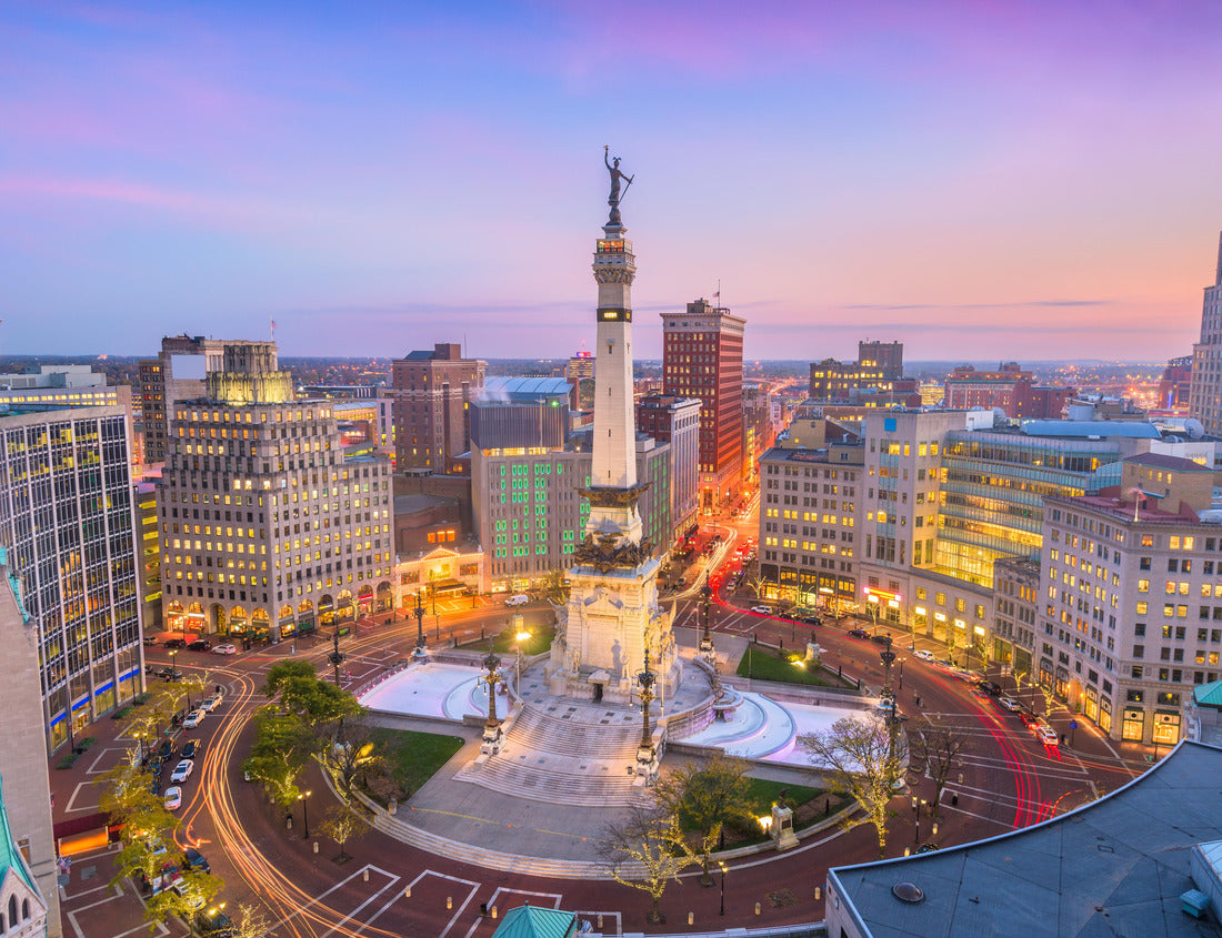 Noah Jigsaw Puzzle Indianapolis, Indiana, USA skyline over Soliders' and Sailors' Monument at dusk 1000 pieces