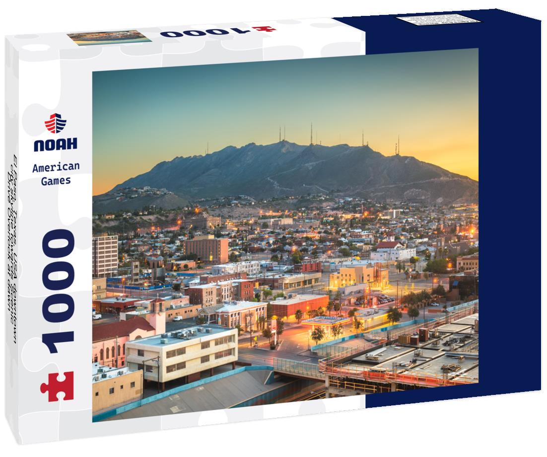 Noah Jigsaw Puzzle El Paso, Texas, USA downtown city skyline towards Scenic Drive Overlook at dawn 1000 pieces