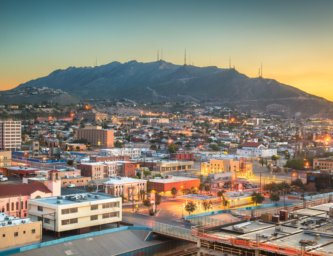 Noah Jigsaw Puzzle El Paso, Texas, USA downtown city skyline towards Scenic Drive Overlook at dawn 1000 pieces