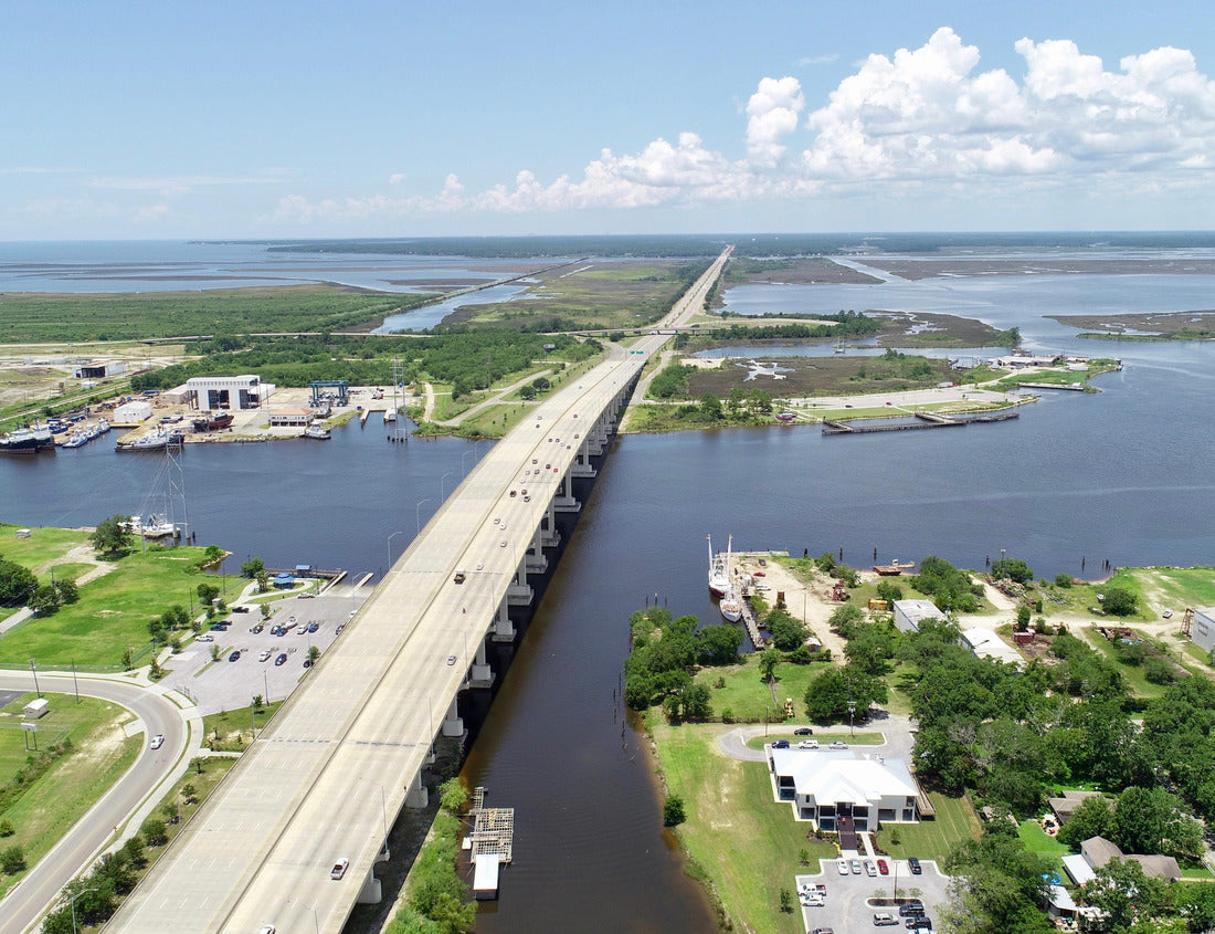 Noah Jigsaw Puzzle A bridge and highway crossing a huge body of water in Mississippi on a summer day 1000 pieces