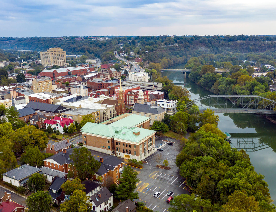 Noah Jigsaw Puzzle The Kentucky River meanders along framing the downtown urban core of Frankfort KY 1000 pieces