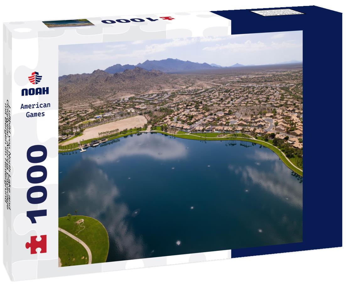 Noah Jigsaw Puzzle Luftbild von North Lake and Goodyear, Arizona Cityscape mit Bergen im Hintergrund 1000 pieces