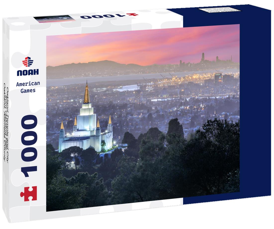 Noah Jigsaw Puzzle Oakland Temple and City from Oakland Hills. Oakland, Alameda County, California, USA 1000 pieces
