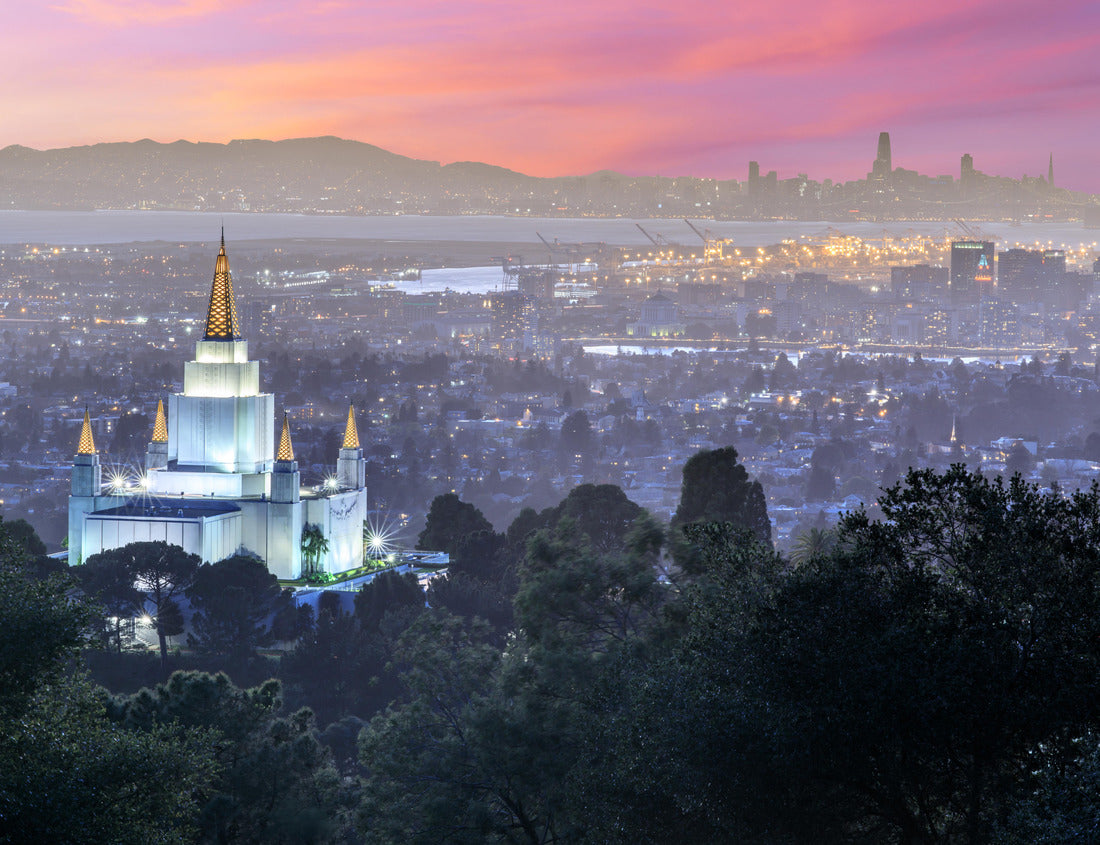 Noah Jigsaw Puzzle Oakland Temple and City from Oakland Hills. Oakland, Alameda County, California, USA 1000 pieces