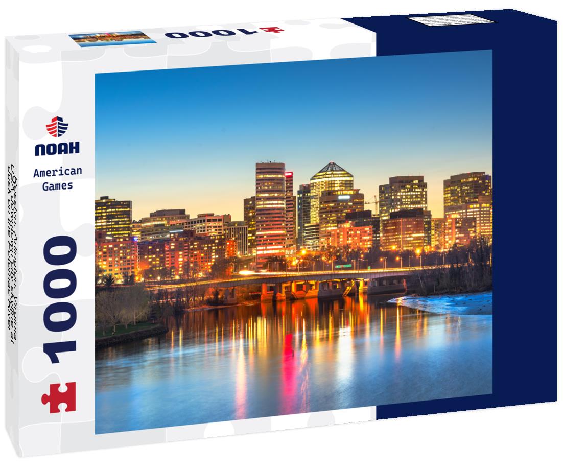 Noah Jigsaw Puzzle Rosslyn, Arlington, Virginia, USA downtown city skyline at dusk on the Potomac River 1000 pieces