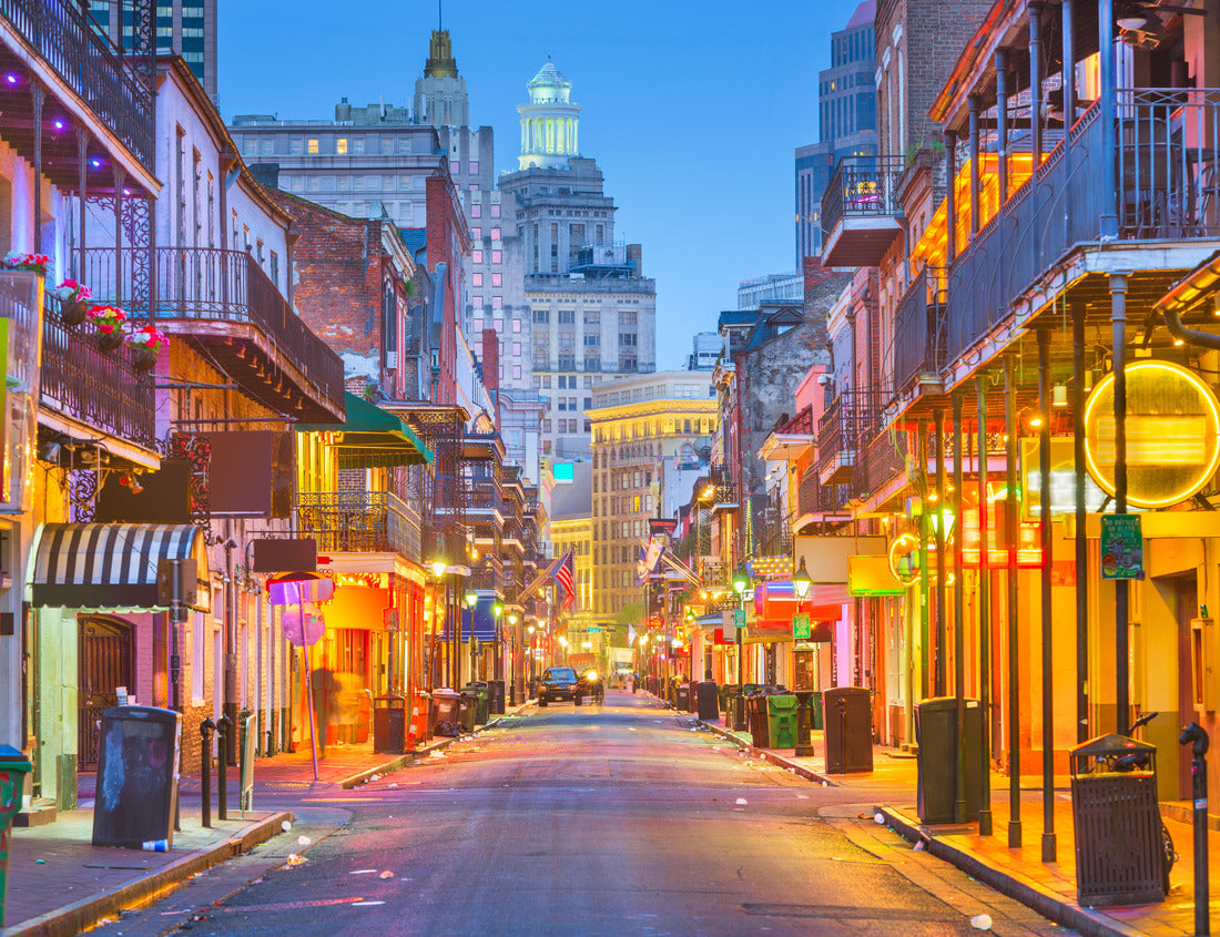 Noah Jigsaw Puzzle Bourbon St, New Orleans, Louisiana, USA cityscape of bars and restaurants at twilight 1000 pieces