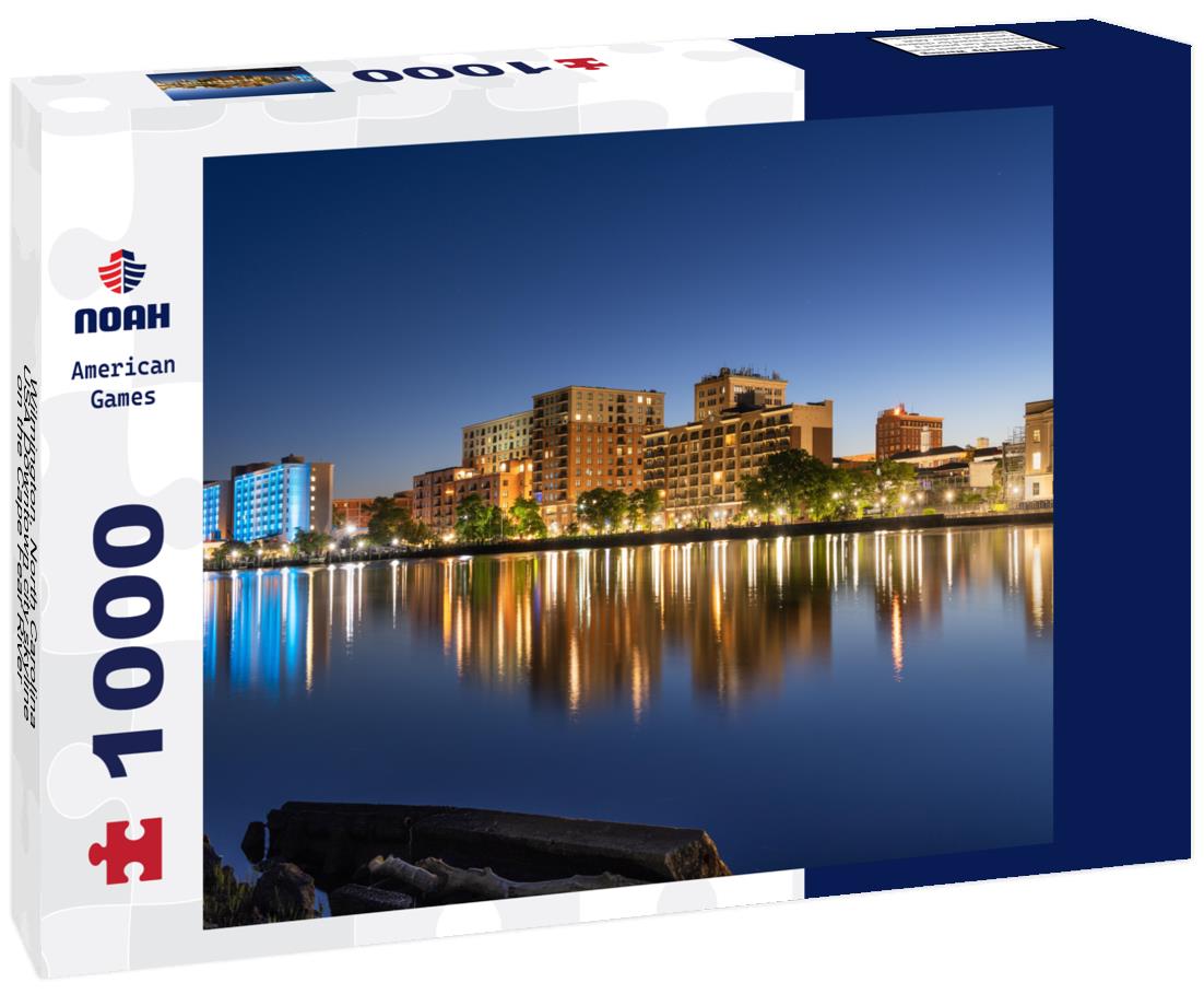 Noah Jigsaw Puzzle Wilmington, North Carolina, USA Downtown city skyline on the Cape Fear River at night 1000 pieces