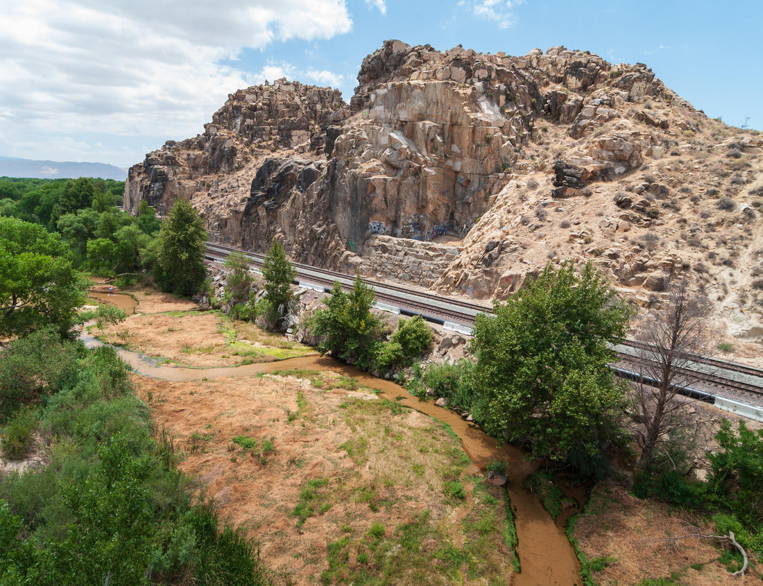 Noah Jigsaw Puzzle A view of the Mojave river and train tracks taken from D St in Victorville, California 1000 pieces
