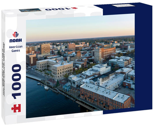 Noah Jigsaw Puzzle Aerial view of historic downtown Wilmington, NC. Riverwalk next to the Cape Fear River 1000 pieces
