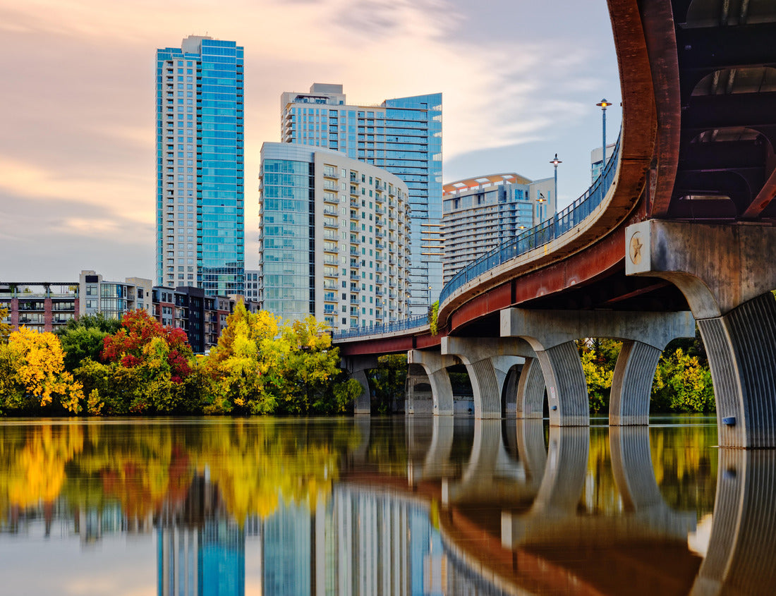 Noah Jigsaw Puzzle Downtown Austin Skyline From subway plow pedestrian bridge - Lady Bird Lake - Austin Texas 1000 pieces