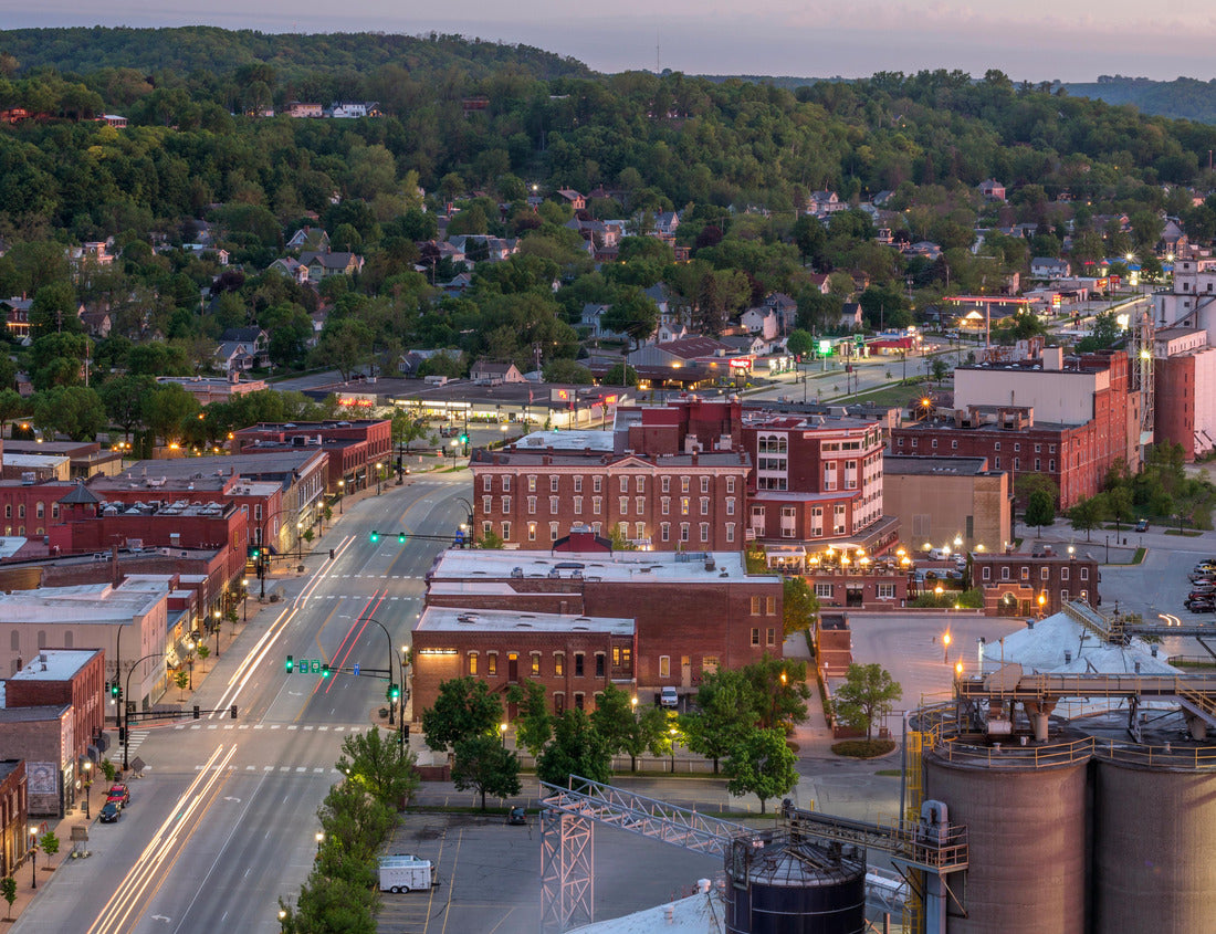 Noah Jigsaw Puzzle A Medium Long Exposure Shot of Downtown Rural Red Wing, Minnesota during a Summer Twilight 1000 pieces