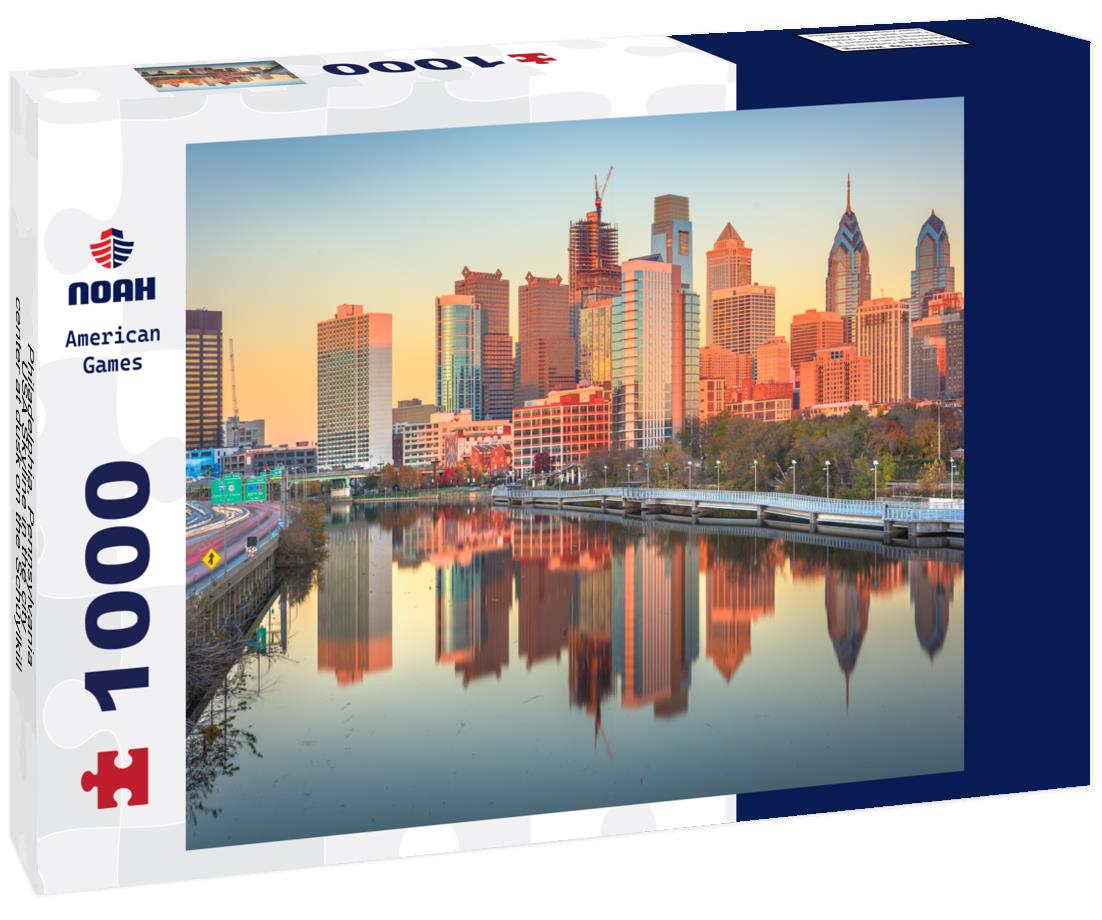 Noah Jigsaw Puzzle Philadelphia, Pennsylvania, USA Skyline in the city center at dusk on the Schuylkill River 1000 pieces