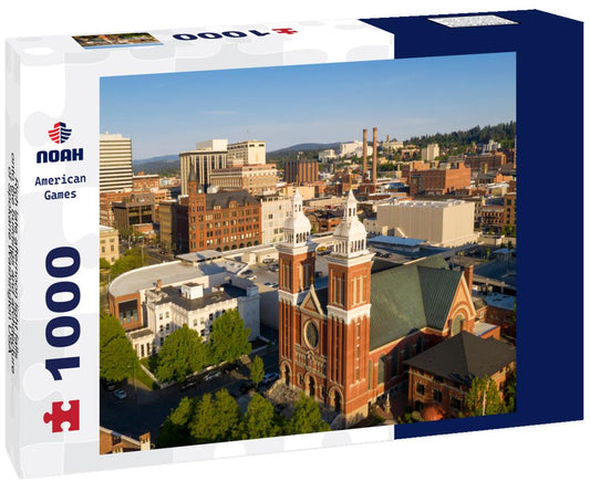 Noah Jigsaw Puzzle Rich late afternoon light falls onto the buildings and architecture of Spokane Washington USA 1000 pieces