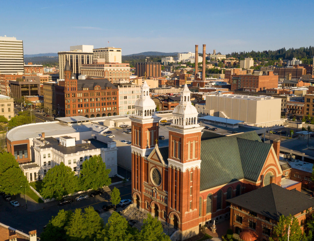 Noah Jigsaw Puzzle Rich late afternoon light falls onto the buildings and architecture of Spokane Washington USA 1000 pieces