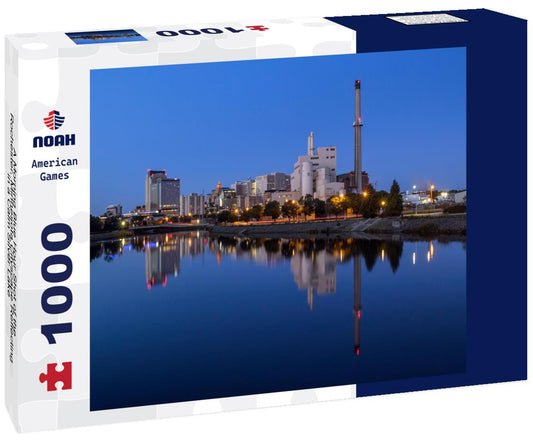 Noah Jigsaw Puzzle A Morning Blue Hour Shot of the Rochester, Minnesota Cityscape Reflecting in a Calm Silver Lake 1000 pieces
