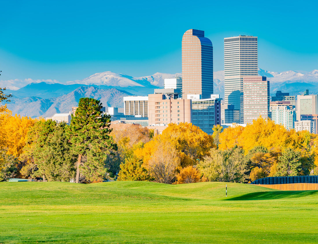 Noah Jigsaw Puzzle Scenic of Denver Colorado skyline. City Park and Rocky Mountains. Located in Denver, Colorado, USA 1000 pieces
