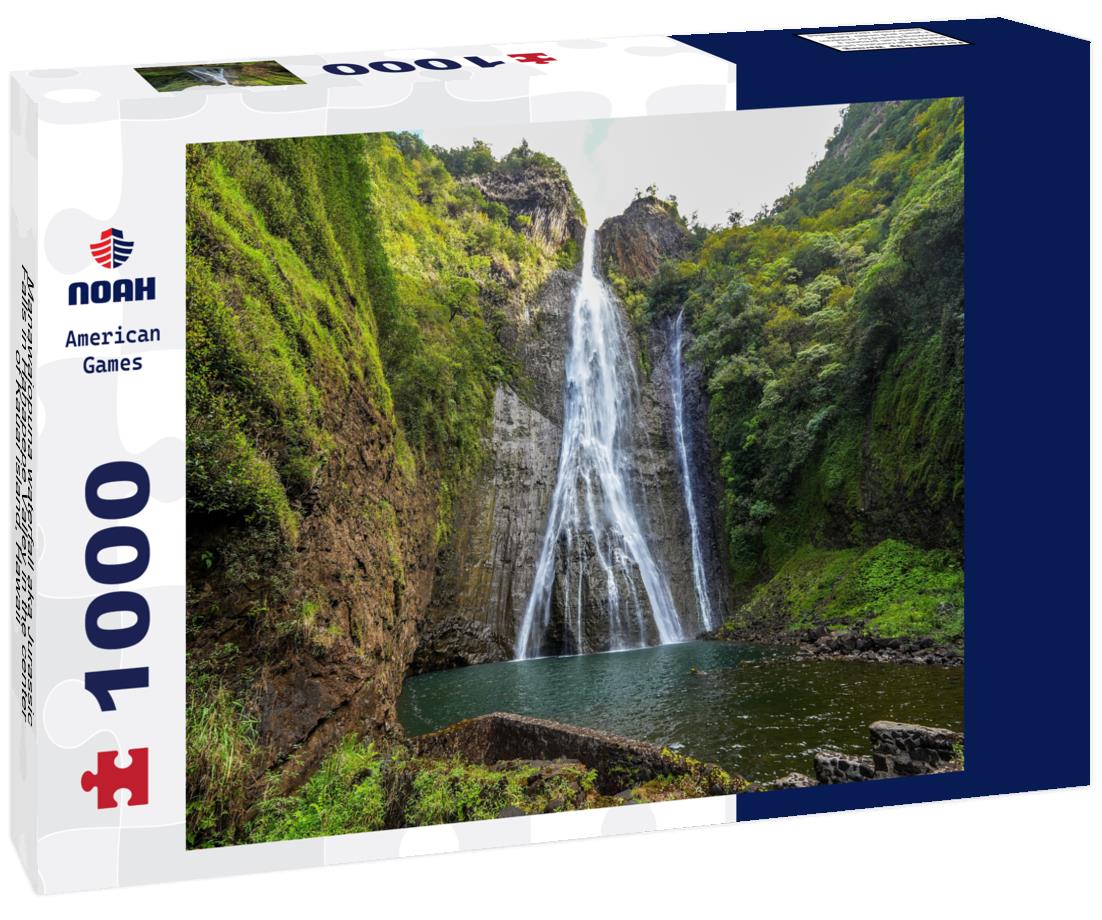 Noah Jigsaw Puzzle Manawaiopuna waterfall aka Jurassic Falls in Hanapepe Valley in the center of Kauai island, Hawaii 1000 pieces