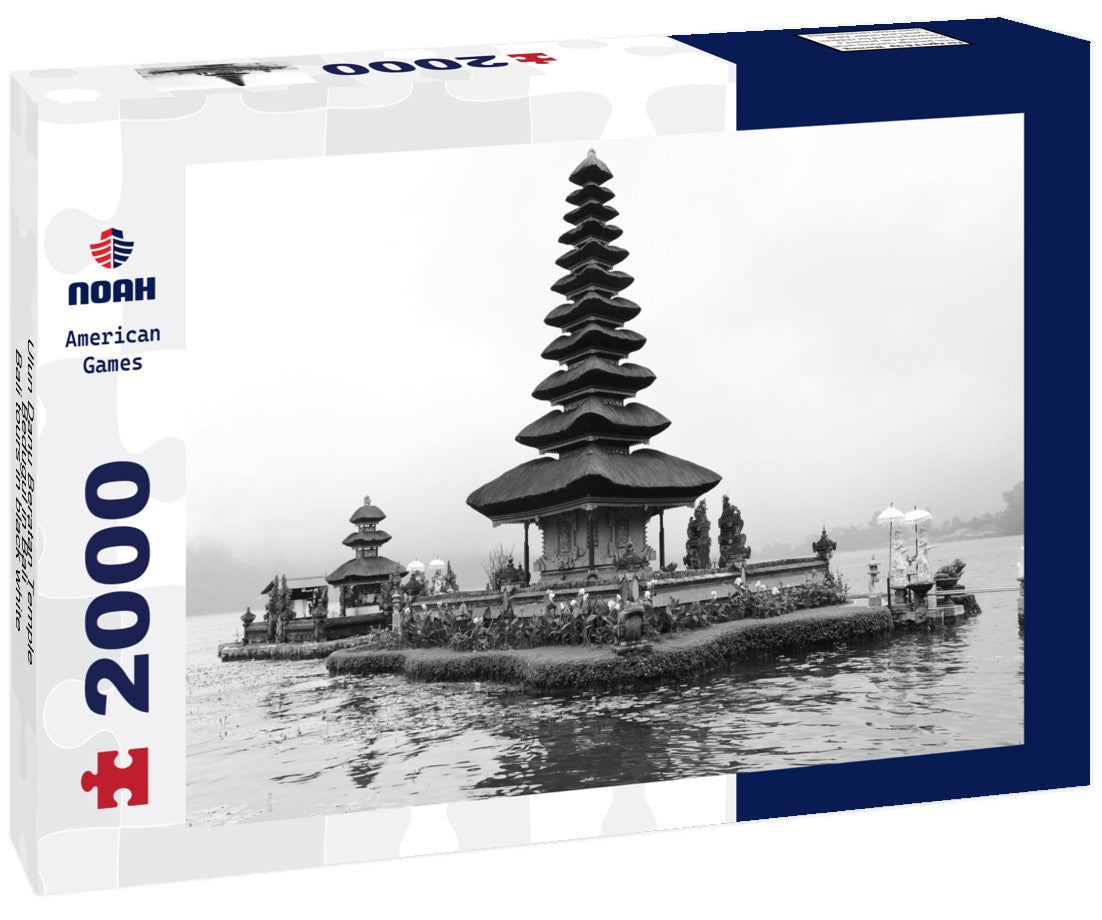 Ulun Danu Beratan Temple Bedugul in Bali - Bali tours 2000pc PuzzleBlack and White