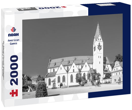 Noah Jigsaw Puzzle St. Mang Church, Kempten, Germany in black white 2000 pieces
