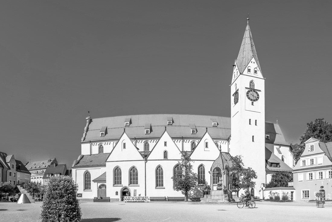 Noah Jigsaw Puzzle St. Mang Church, Kempten, Germany in black white 2000 pieces
