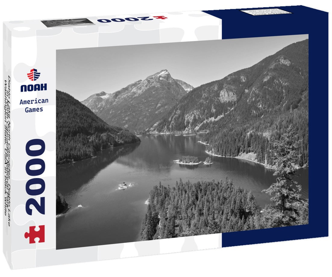 Diablo Lake North Cascades. Diablo Lake in North Cascades National Park, Washington State, USA 2000pc PuzzleBlack and White