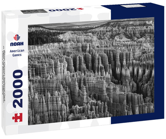 Noah Jigsaw Puzzle Bryce Canyon National Park in Utah Viewed from Inspiration Point at Sunrise in black white 2000 pieces