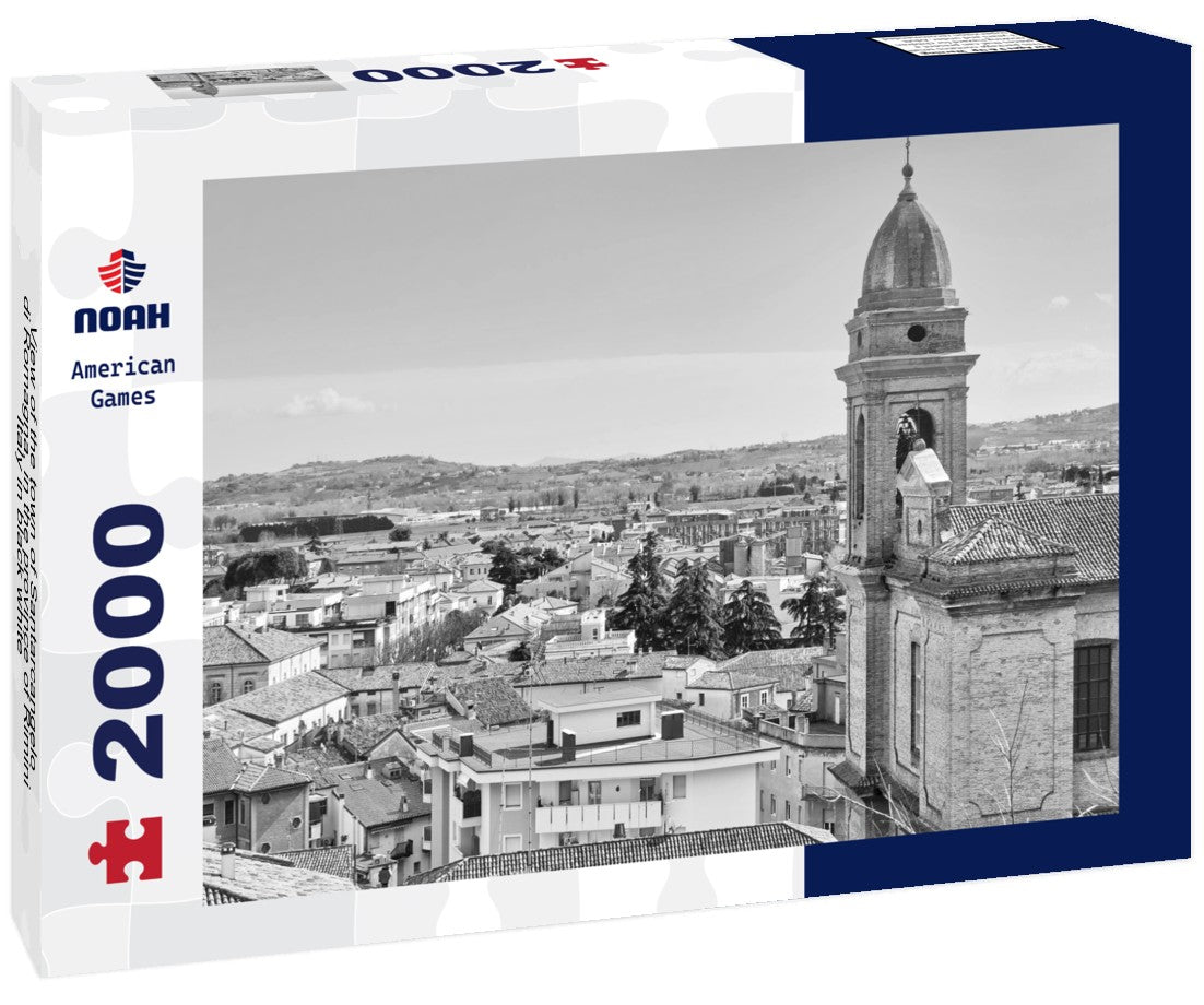 the town of Santarcangelo di Romagna, in the province of Rimini, Italy 2000pc PuzzleBlack and White