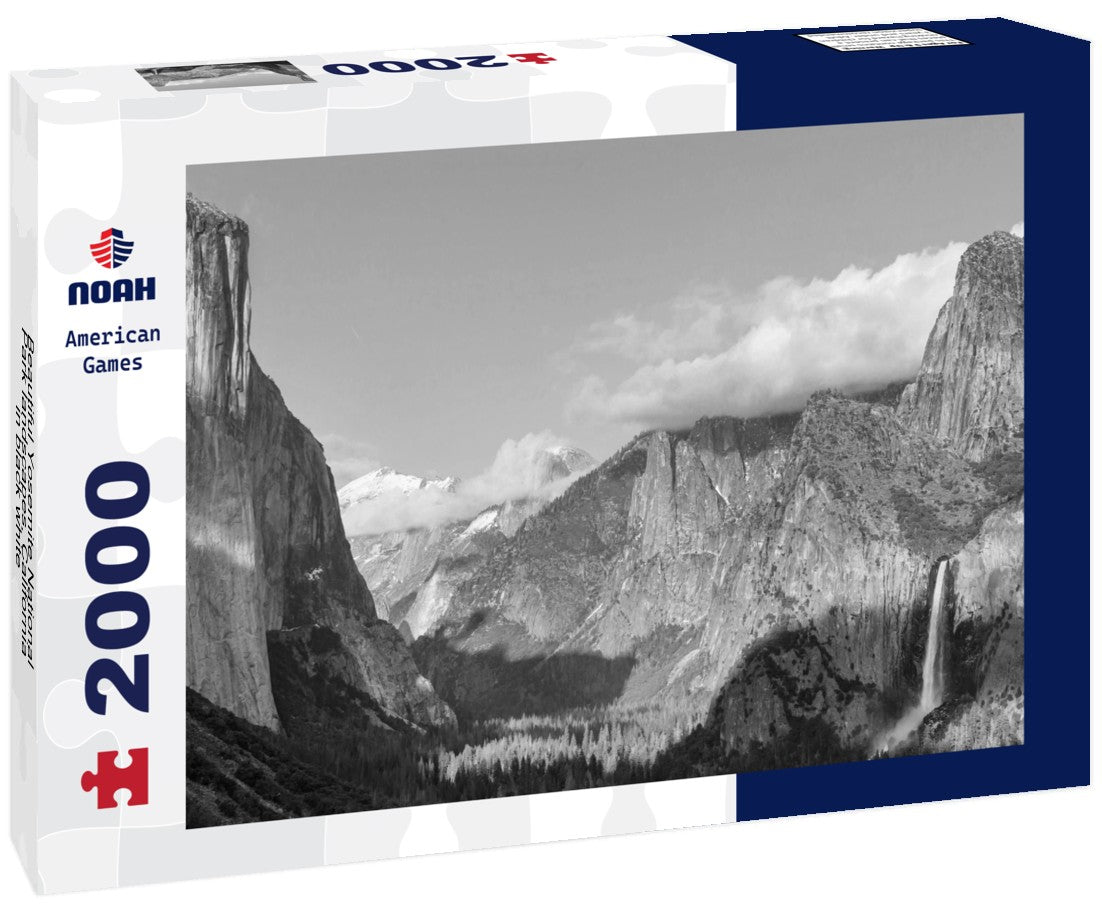 Noah Jigsaw Puzzle Beautiful Yosemite National Park landscapes, California in black white 2000 pieces