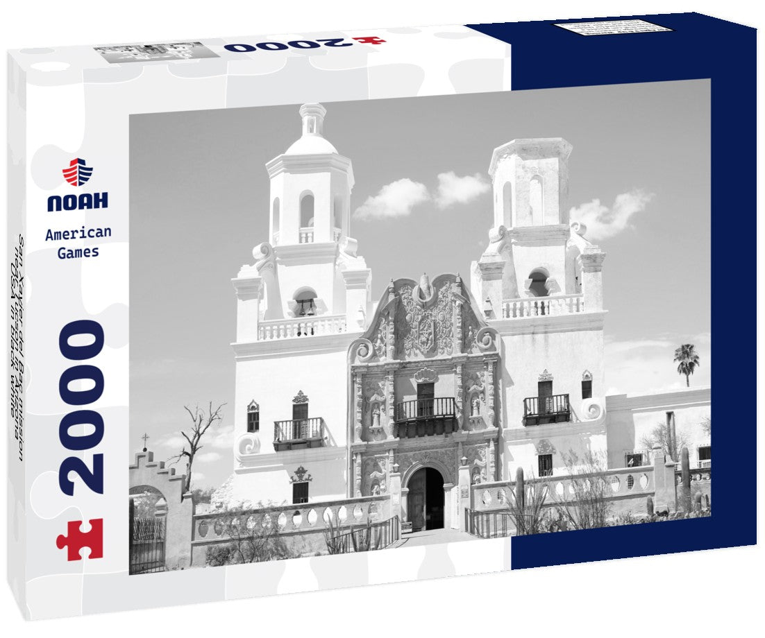 San Xavier del Bac mission near Tucson in Arizona, USA 2000pc PuzzleBlack and White