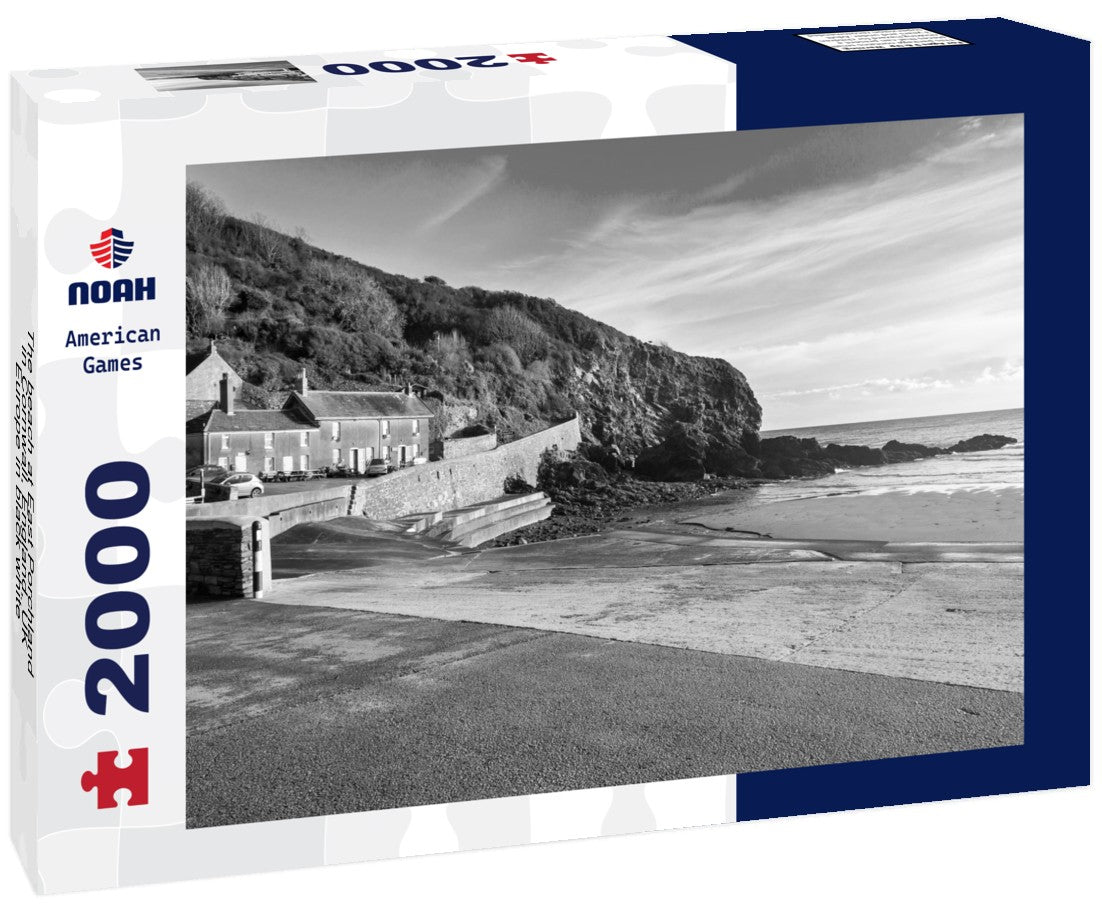Noah Jigsaw Puzzle The beach at East Porchland in Cornwall, England, UK, Europe in black white 2000 pieces