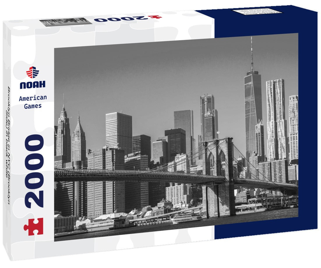 Noah Jigsaw Puzzle Brooklyn Bridge in NYC (Brooklyn Side) in black white 2000 pieces